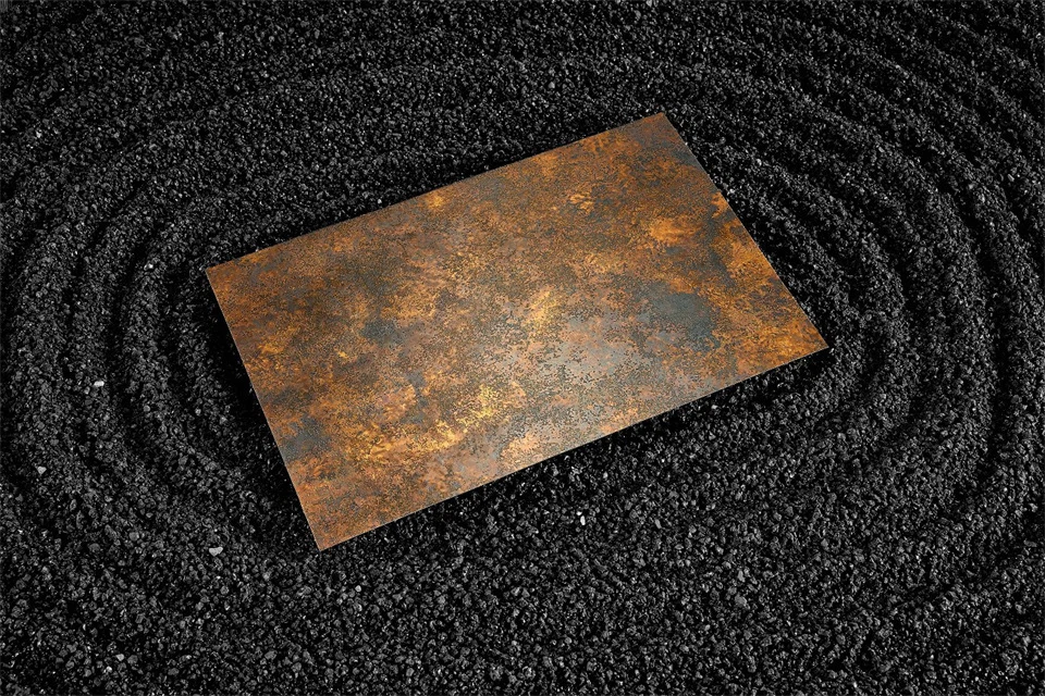 Antik rostfritt stålplåt